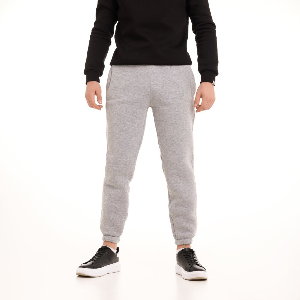 Чоловічі штани джогери з кишенями сірий меланж Pobedov 007 ЗИМА