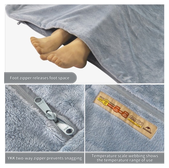 Спальний мішок - подушка Naturehike CNK2300SD022, світло-сірий