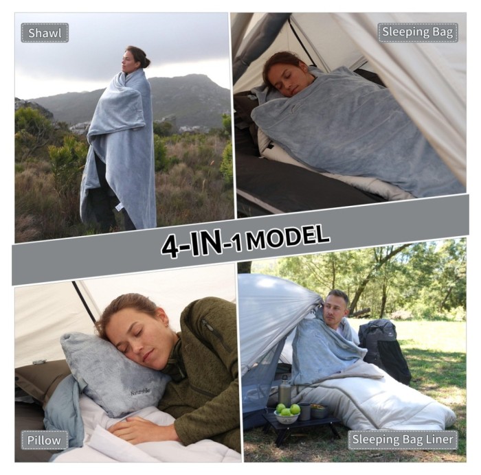 Спальний мішок - подушка Naturehike CNK2300SD022, світло-сірий