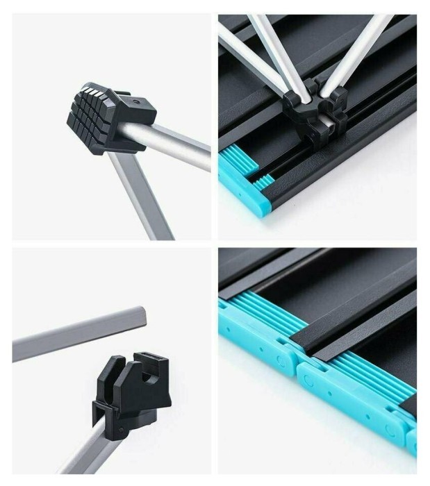 Стіл розкладний Naturehike NH19Z008-Z, алюміній, Розмір L, сірий