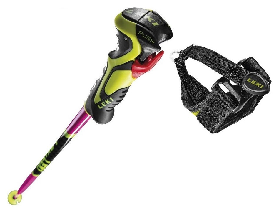 Палиці для гірських лиж для підлітків Leki WCR LITE SL 3D 100см Neon pink/black/neon yellow (65065852-WRH)
