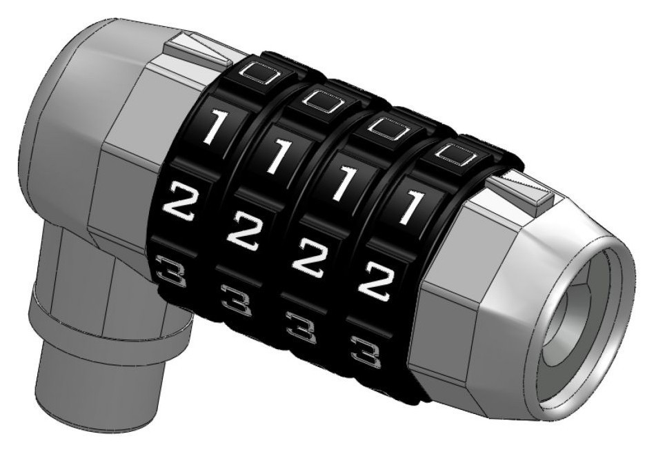 Замок для велосипеда тросовий Cycledesign Number Lock Black (CDLK0001)