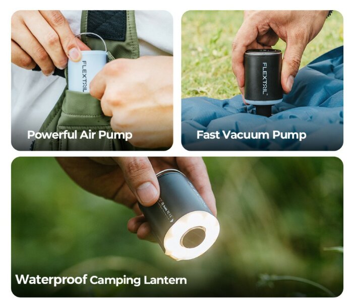 Насос-ліхтар кемпінговий Flextail Tiny Pump 2X, білий