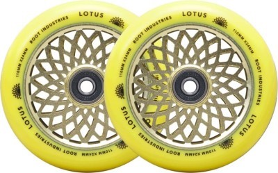 Колеса для трюкового самокату Root Lotus Pro 110mm (пара) - Radiant Yellow