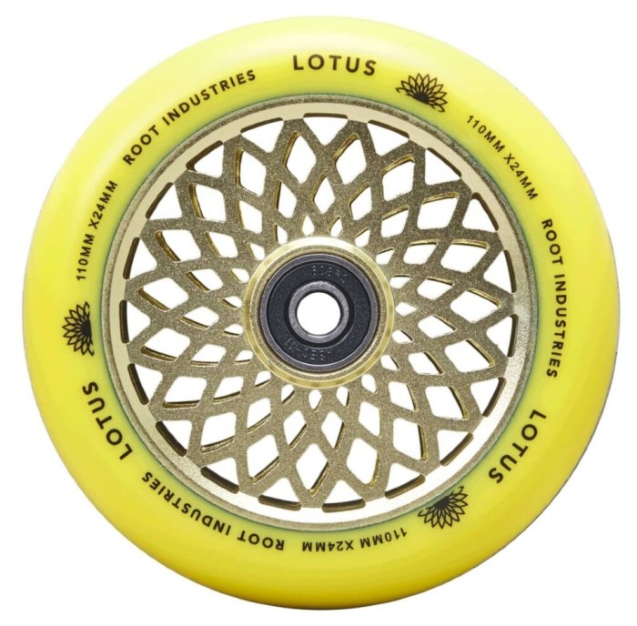 Колеса для трюкового самокату Root Lotus Pro 110mm (пара) - Radiant Yellow