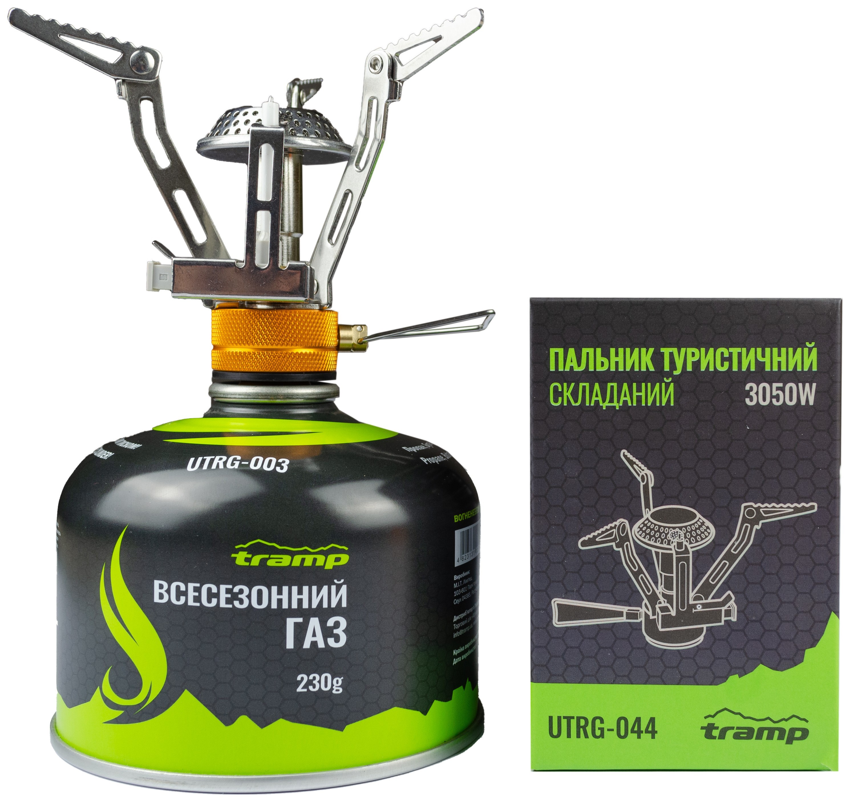 Комплект Пальник UTRG-044 + Картридж 230гр UTRG-003