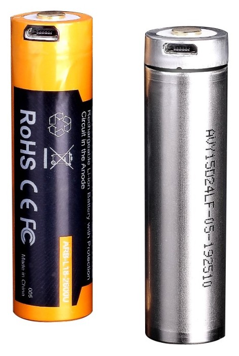 Акумулятор 18650 Fenix (3500 mAh) micro usb зарядка