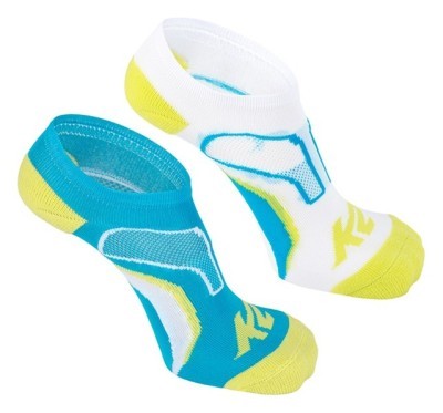 Носки для туризму K2 ACTIVE TECH LOW CUT SOCK 2 PAIRS 35-38 White/lime+turquise/lime (11766)
