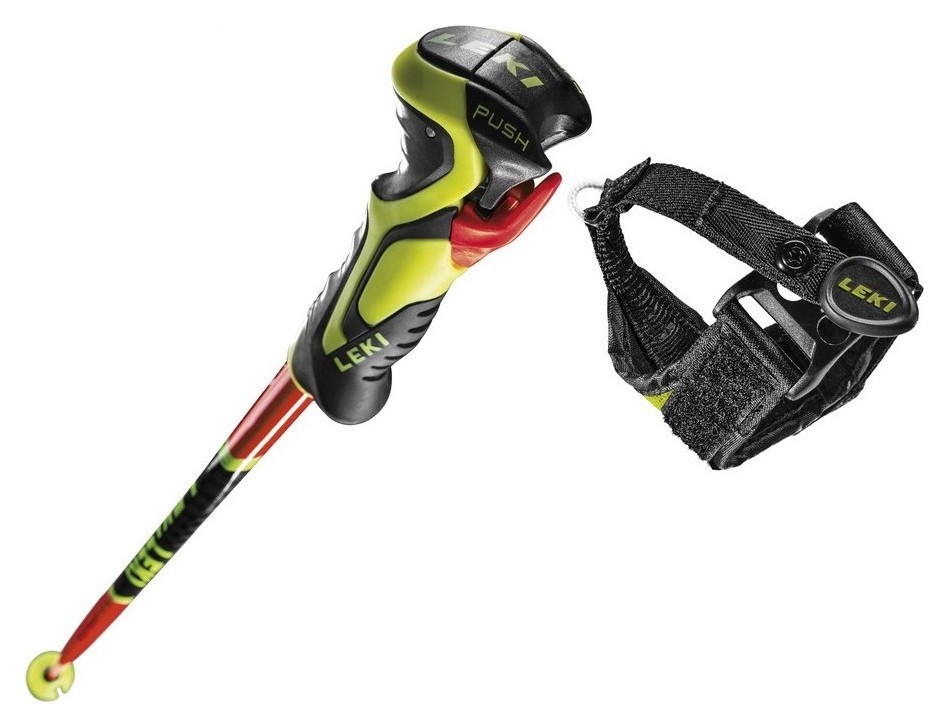 Палиці для гірських лиж Leki WCR LITE SL 3D 90см Fluorescent red/black/neon yellow (65065851-WRH)