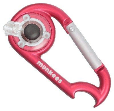 Munkees 1089 брелок-фонарик Carabiner LED with Bottle Opener NEW red