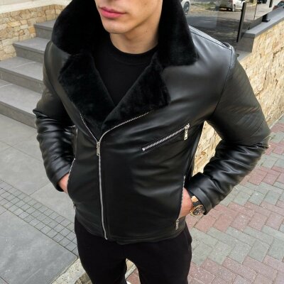 чоловіча зимова Куртка без капюшону Pobedov Winter Jacket V6 Black