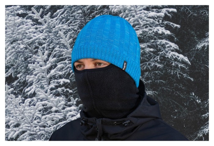 Водонепроникна шапка Dexshell Heathered Rib Knit Beanie, onesize (56-58 см), блакитний