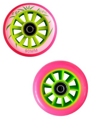 Колеса для роликів з підшипниками BAVAR SPORT 90 мм, рожеві (набір 4 шт.) (розовий)