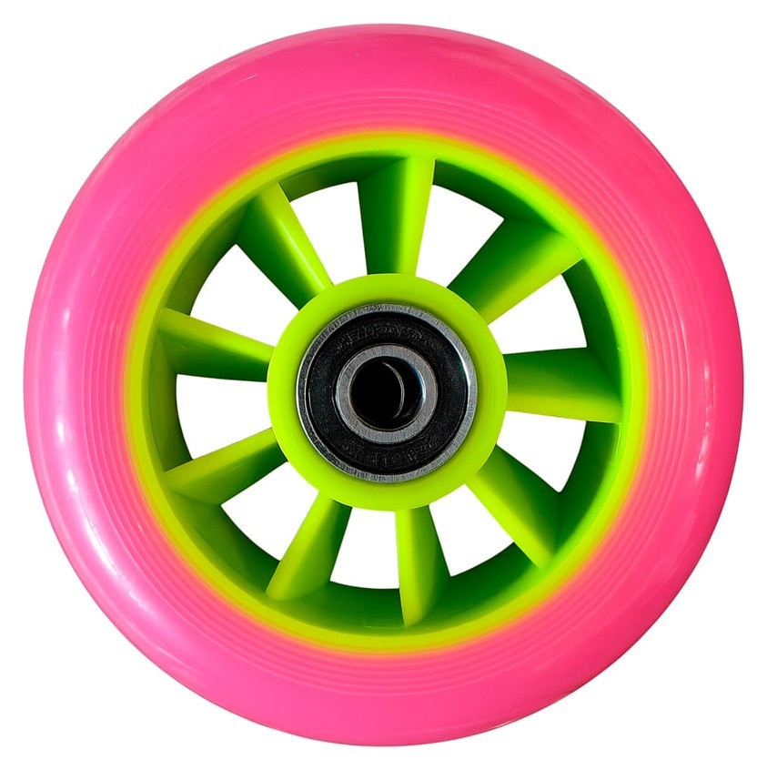 Колеса для роликів з підшипниками BAVAR SPORT 90 мм, рожеві (набір 4 шт.) (розовий)