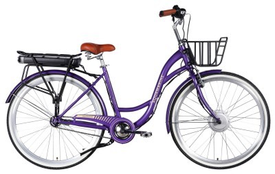 Велосипед з електроприводом 28" ST Dorozhnik eAQUAMARINE BH рама-19" 36B 13А*г 500Вт фіолетовий з кошиком 2026