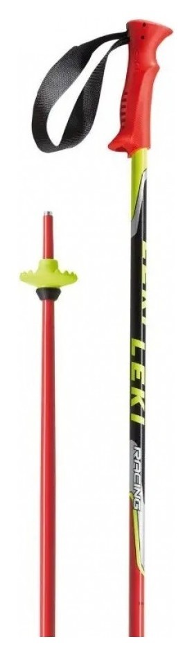 Палиці для гірських лиж для підлітків Leki RACING KIDS 80см Fluorescent red/black/neon yellow (65044301-WRH)