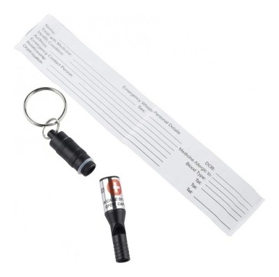 Munkees 3385 брелок-свисток Emergency Whistle black