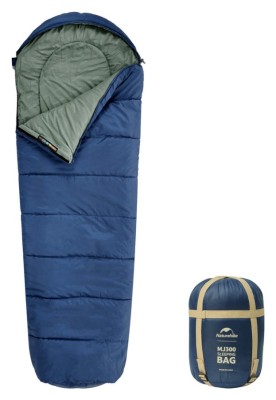 Спальник з капюшоном Naturehike MJ300 CNK2300SD014, темно-блакитний