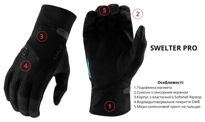 Рукавички TLD SWELTER PRO GLOVE MONO [BLACK] M