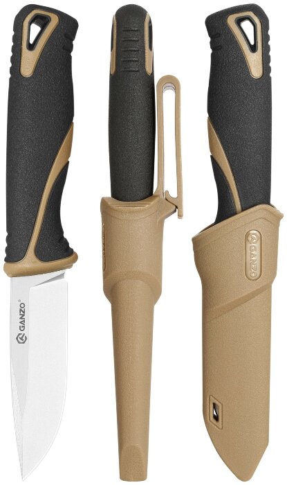 Ніж Ganzo G807-DY бежевий з ножнами