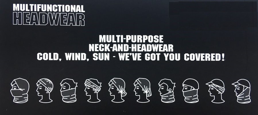 Бандана-бафф багатофункціональна Crow PIPELINE One size Black/white (CBMS19U1M)