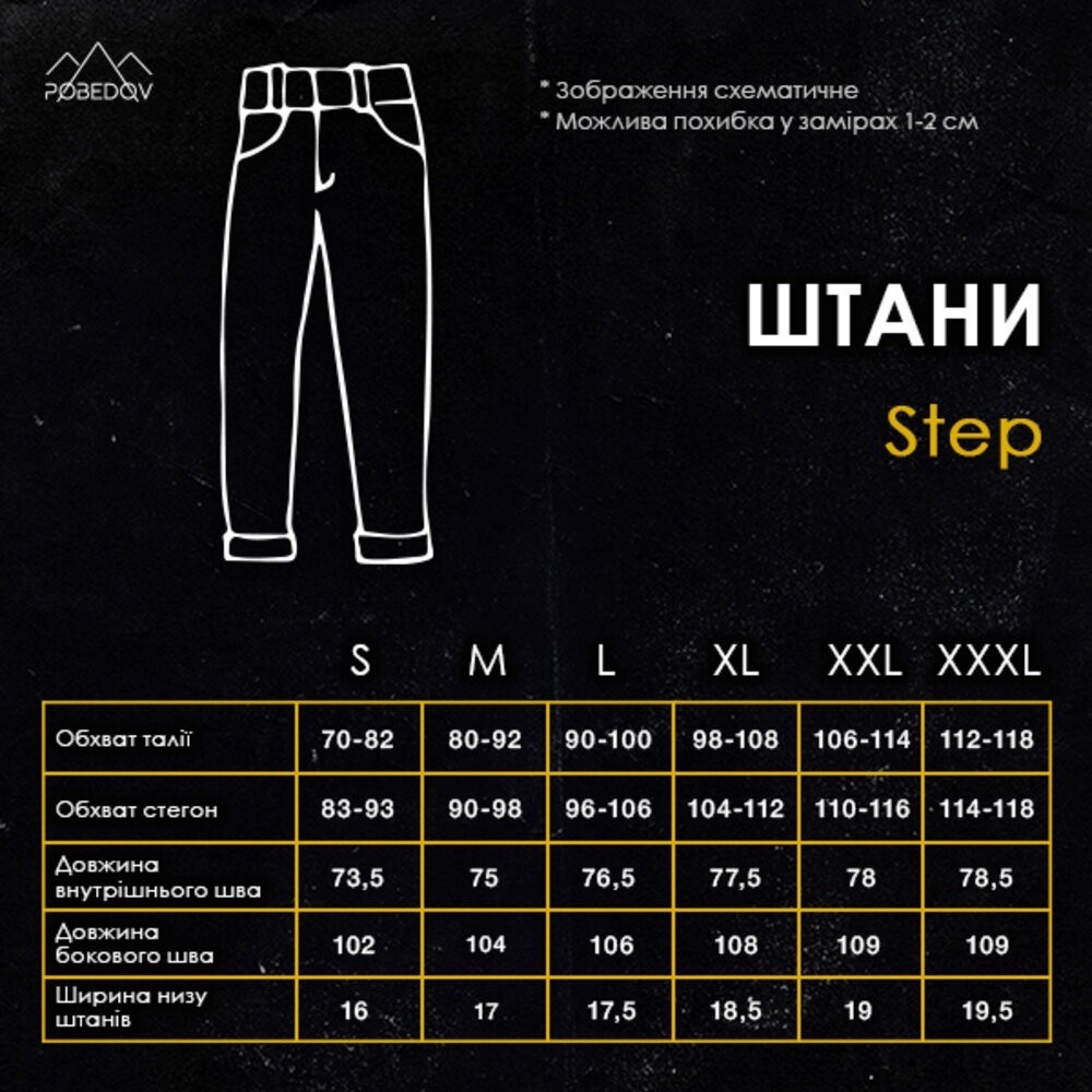 Котонові штани чоловічі весняні осінні хакі з кишенями Pobedov Step