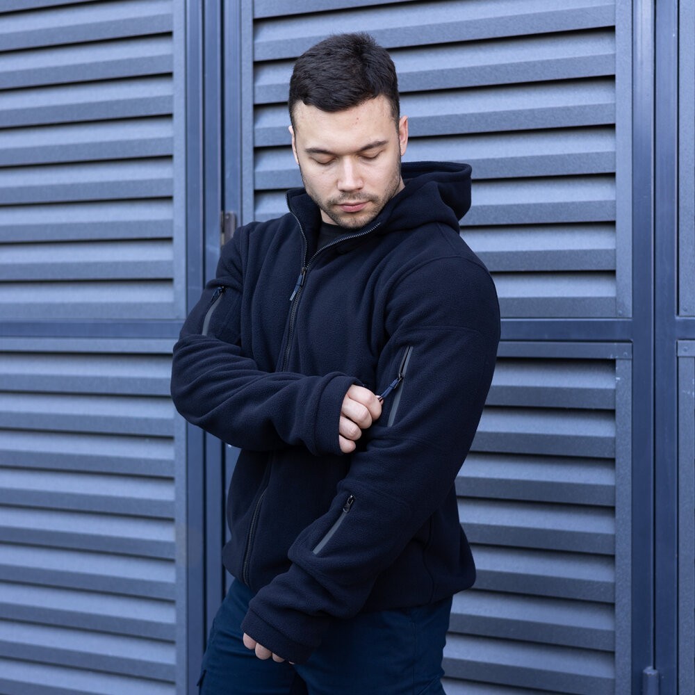 Чоловіча толстовка флісова на блискавці Pobedov Explorer синя