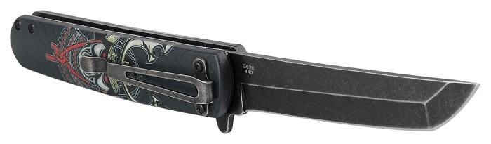 Ніж складаний Ganzo G626-BS чорний самурай