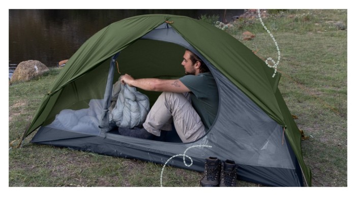 Намет надлегкий одномісний  з футпринтом Naturehike Cycling 1 NH18A095-D, 210T, темний зелений