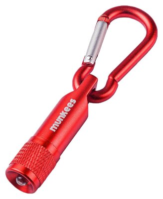 Munkees 1076 брелок-ліхтарик LED with Carabiner red
