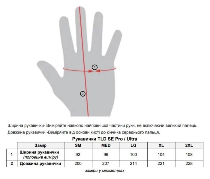 Рукавички Вело TLD SE Ultra Glove [black] розмір XXL