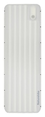 Туристичний надувний матрац одномісний Naturehike CNK2450WS035, 198х68х9.5 см, білий із вбудованою помпою для надування