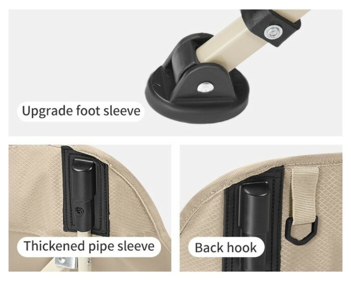 Стілець складаний Naturehike Stellaluna T04 CNK2550JJ022, вуглецева сталь, хакі