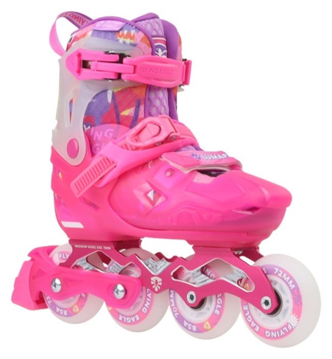 Дитячі розсувні ролики Flying Eagle L8 рожеві