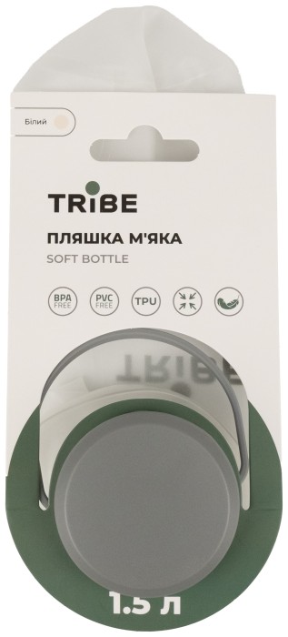 Пляшка Tribe Soft Bottle 1,5 л TPU м'яка  T-FE-0024-crystal-white