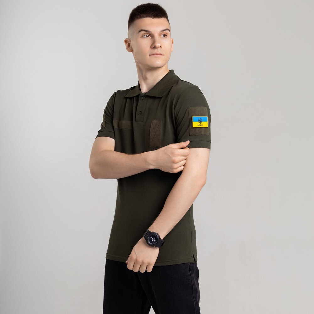 Легке тактичне літнє чоловіче хакі поло Pobedov Royal BATAL Військове