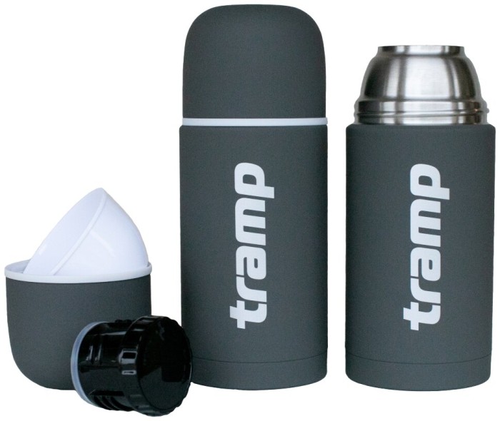 Термос TRAMP Soft Touch 0,75 л, Сірий