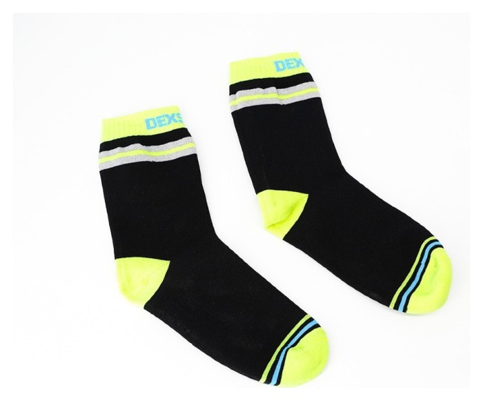 Шкарпетки водонепроникні Dexshell Pro visibility Cycling, р-р XL (47-49), з зеленою смугою