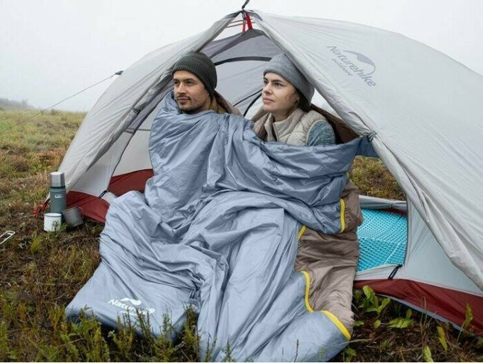 Спальник надлегкий Naturehike Summer LW180 NH21MSD09 правий, (15°C), p-p XL,  коричневий