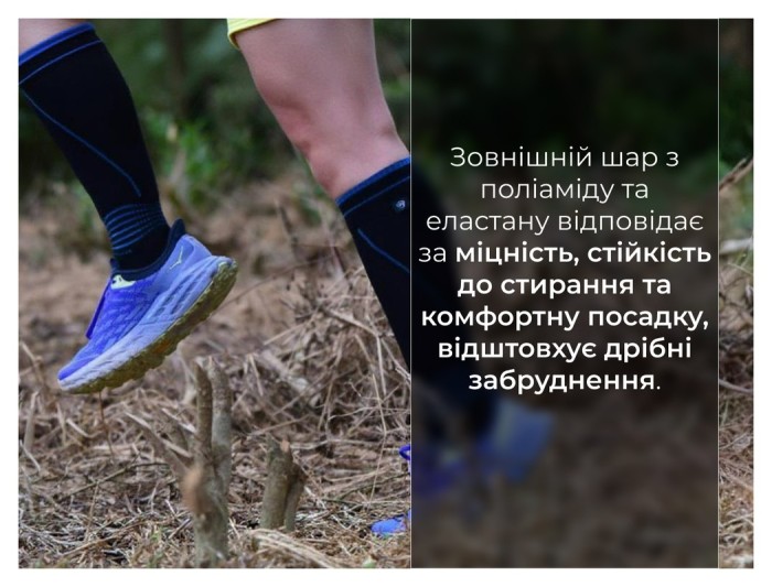 Водонепроникні шкарпетки Dexshell Longlite Socks 2.0, сірі полоски, розмір M (39-42)