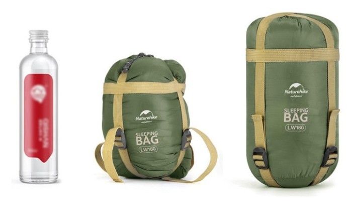 Спальний мішок Naturehike LW180 Mini NH21MSD04, лівий, XL, темно-зелений