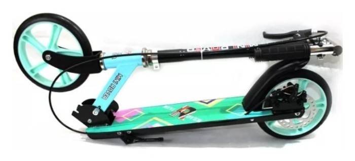 Самокат Bavar Sport з дисковим гальмом, бірюзовий.