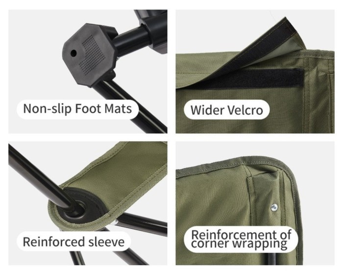 Стілець складаний Naturehike Sea Star 002 CNK2550JJ019, вуглецева сталь, олива