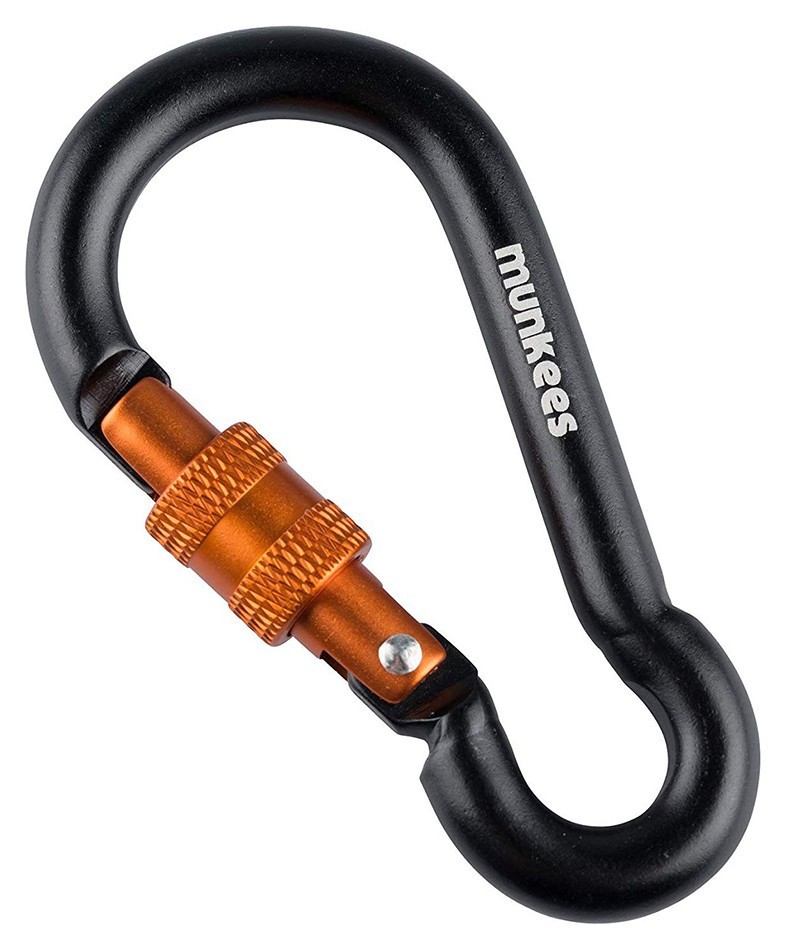 Munkees 3249 карабін Pear with Screw Lock 8mm x 80mm black