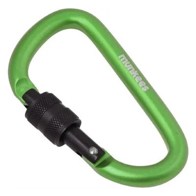 Munkees 3248 карабін D with Screw Lock 8 mm x 80 mm green green