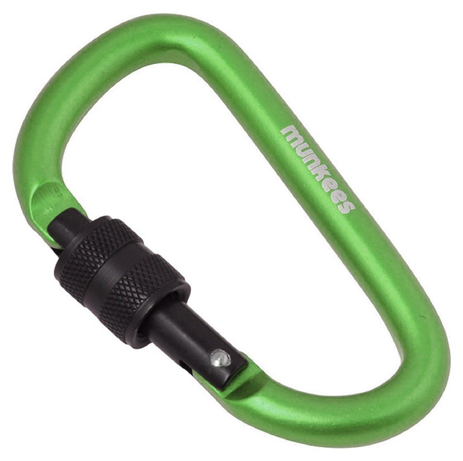 Munkees 3248 карабін D with Screw Lock 8 mm x 80 mm green green