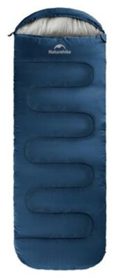Спальник з капюшоном та закругленим дном Naturehike Y150 NH21MSD08 лівий, темно-блакитний