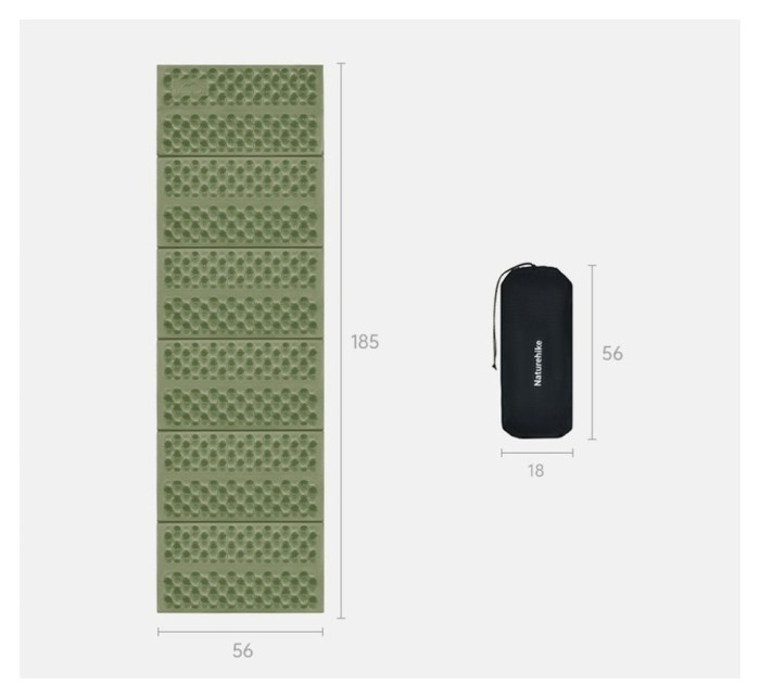 Килимок складний IXPE Naturehike CNK2550WS030, алюмінієва плівка, 18 мм, медово-золотий