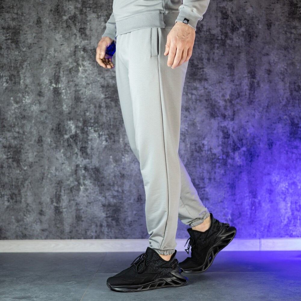 Чоловічі штани джогери з кишенями сталеві Pobedov 95