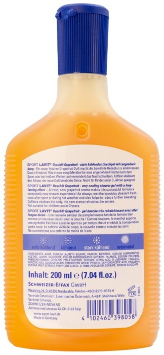 Гель для душу з охолоджуючим ефектом Sport Lavit Duschfit Grapefruit 200 ml (39805000)